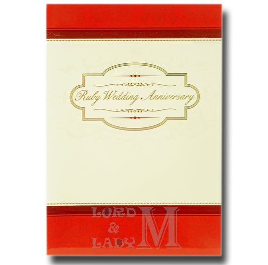 19cm - Ruby Wedding Anniversary - P