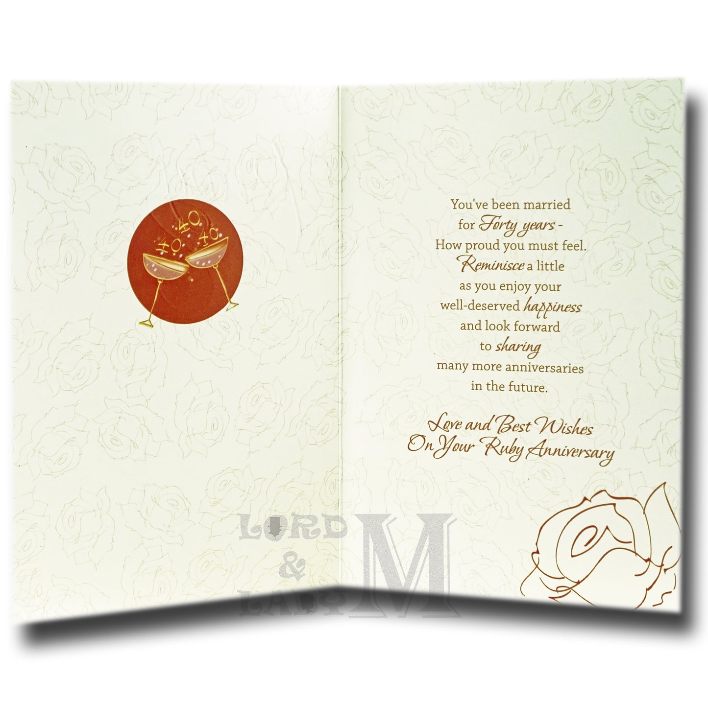 23cm - On Your Ruby Anniversary - P