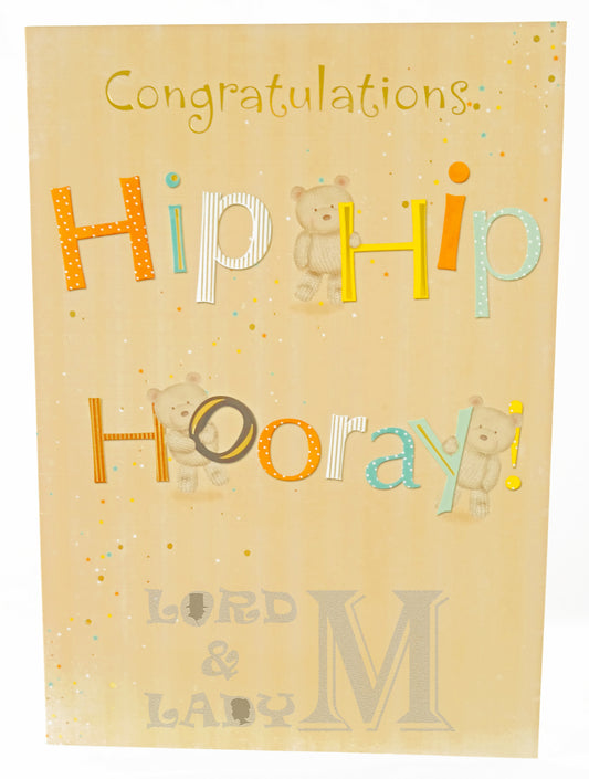 19cm - Congratulations Hip Hip Hooray - CWH