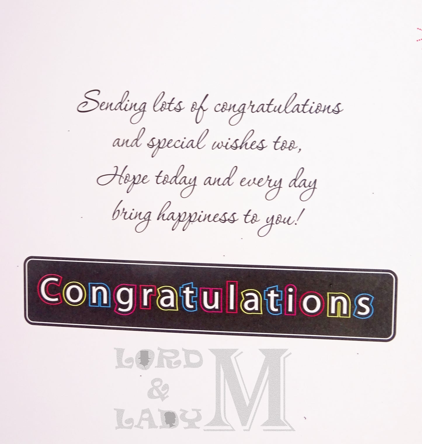 23cm - Congratulations Celebrate In Style - P
