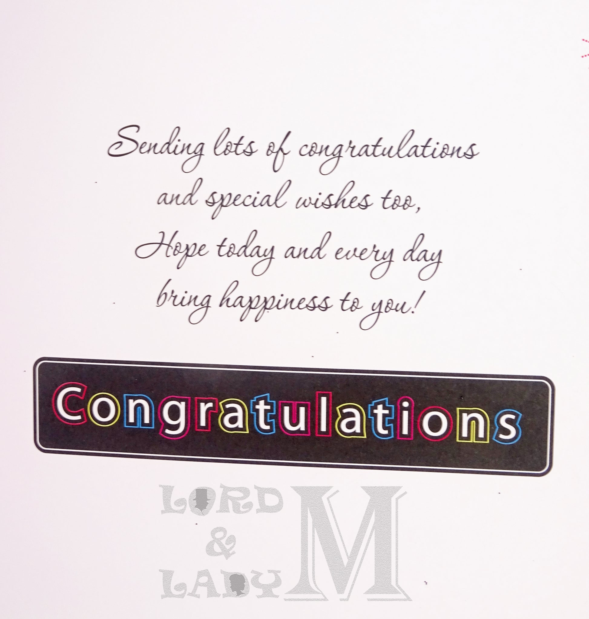 23cm - Congratulations Celebrate In Style - P
