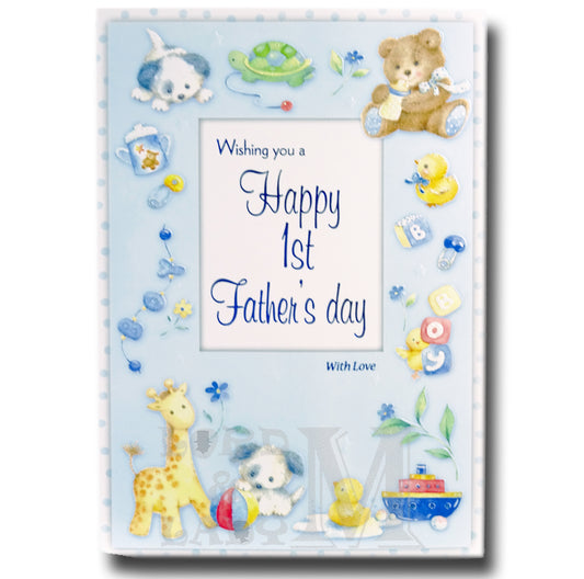 19cm - Wishing You A Happy 1st - Boy Blue - DGC