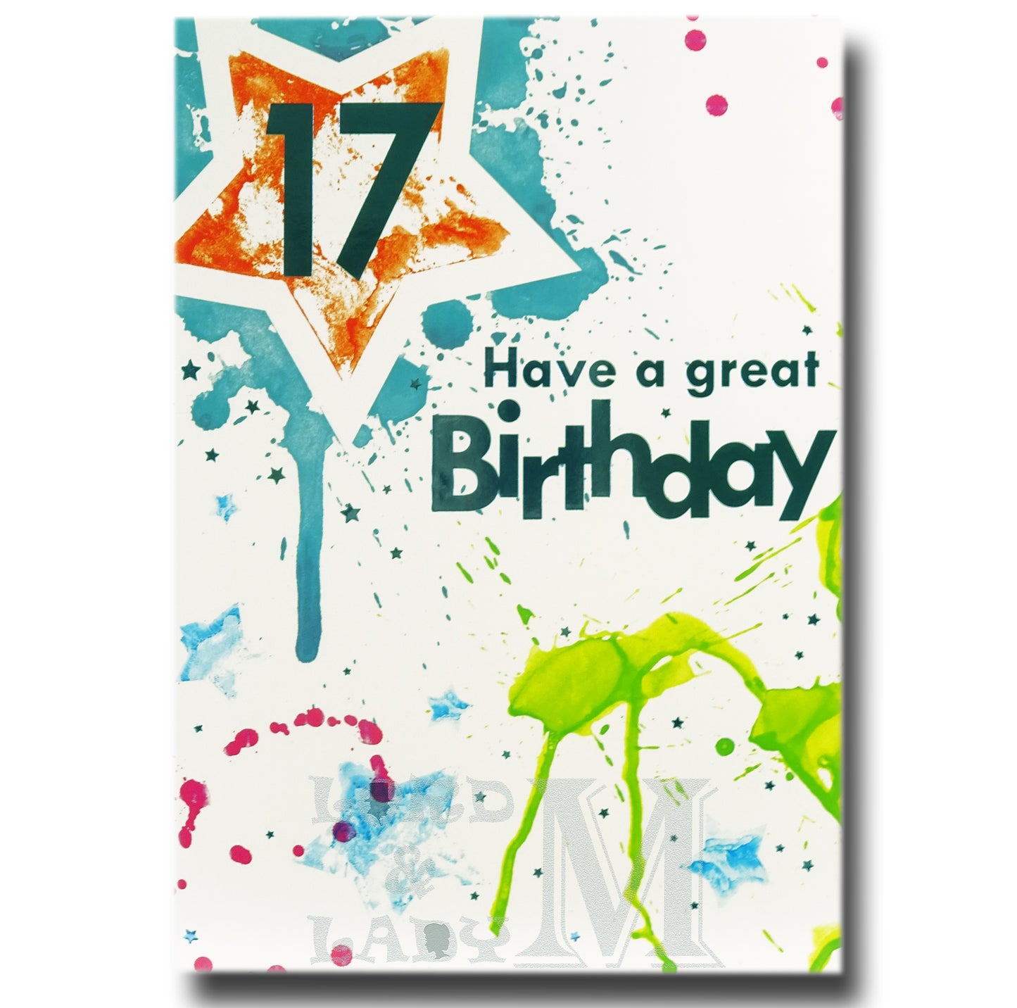 19cm - 17 Have A Great Birthday - Paint Splat -DGC