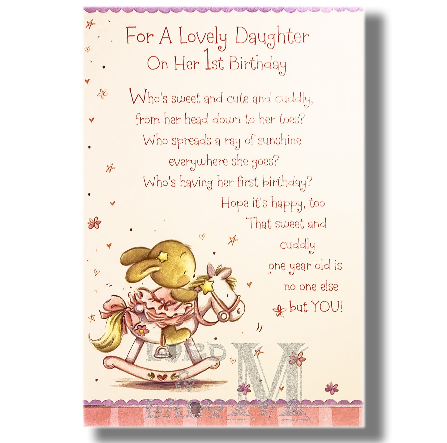 23cm - For a Lovely Daughter ..- Rocking Horse -DG