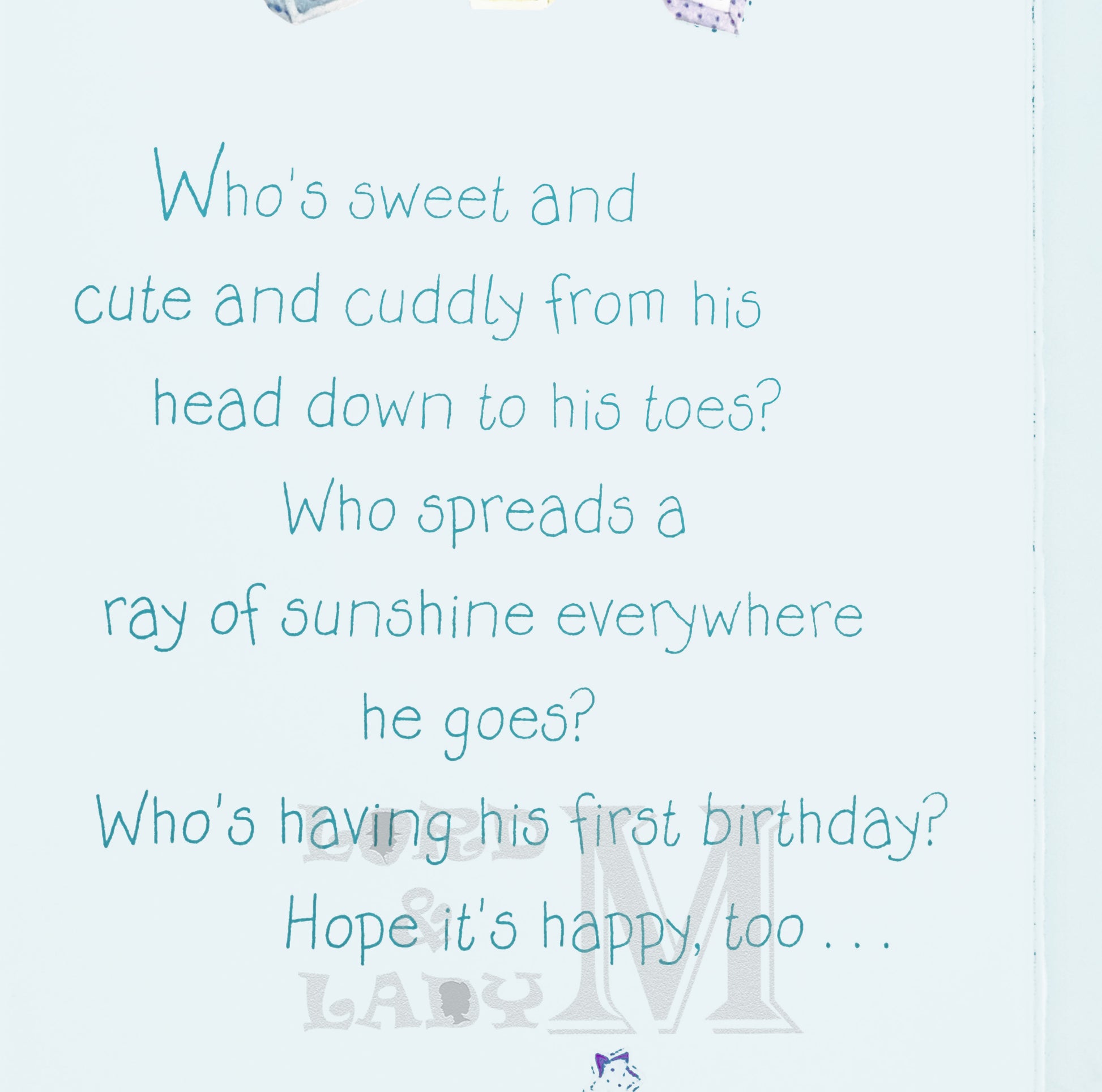 23cm - ... Son On Your Very 1st - Bear Train - DGC