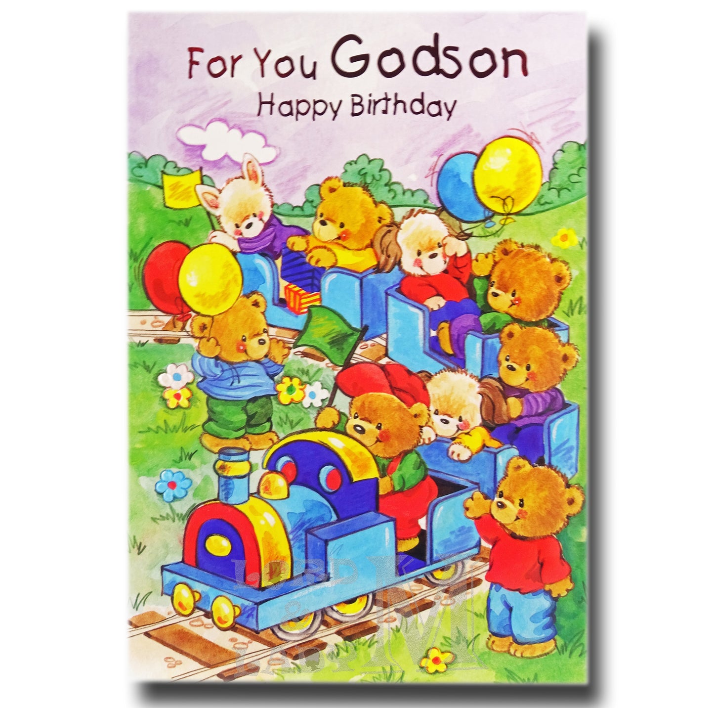 19cm - For You Godson Happy Birthday - Train - DGC