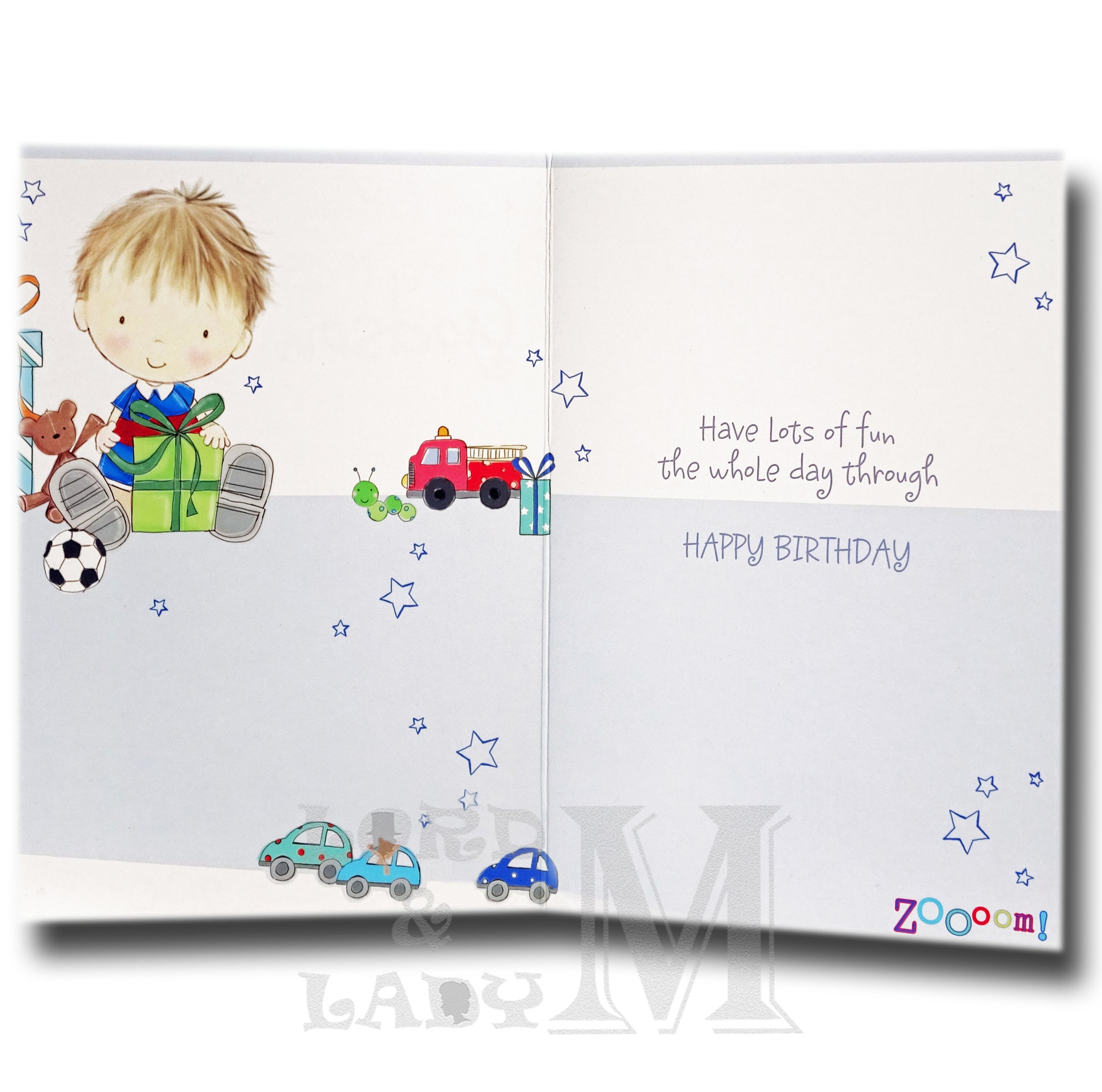 19cm - Happy Birthday ..- Red Fire Engine - DGC