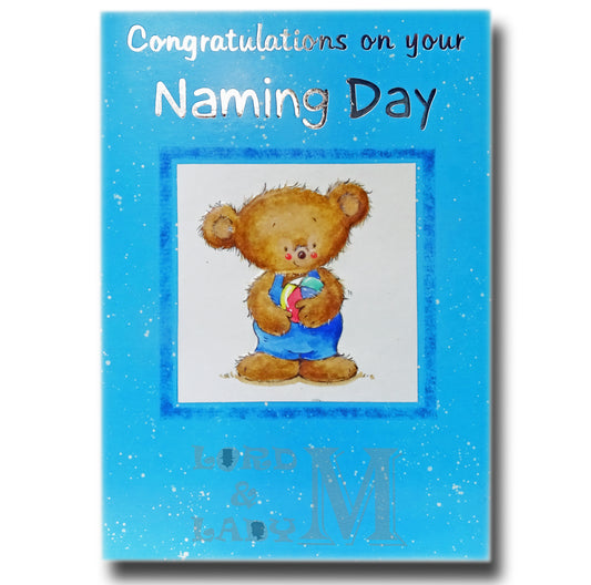 19cm - Congratulations On ..- Bear Blue Shirt - GH