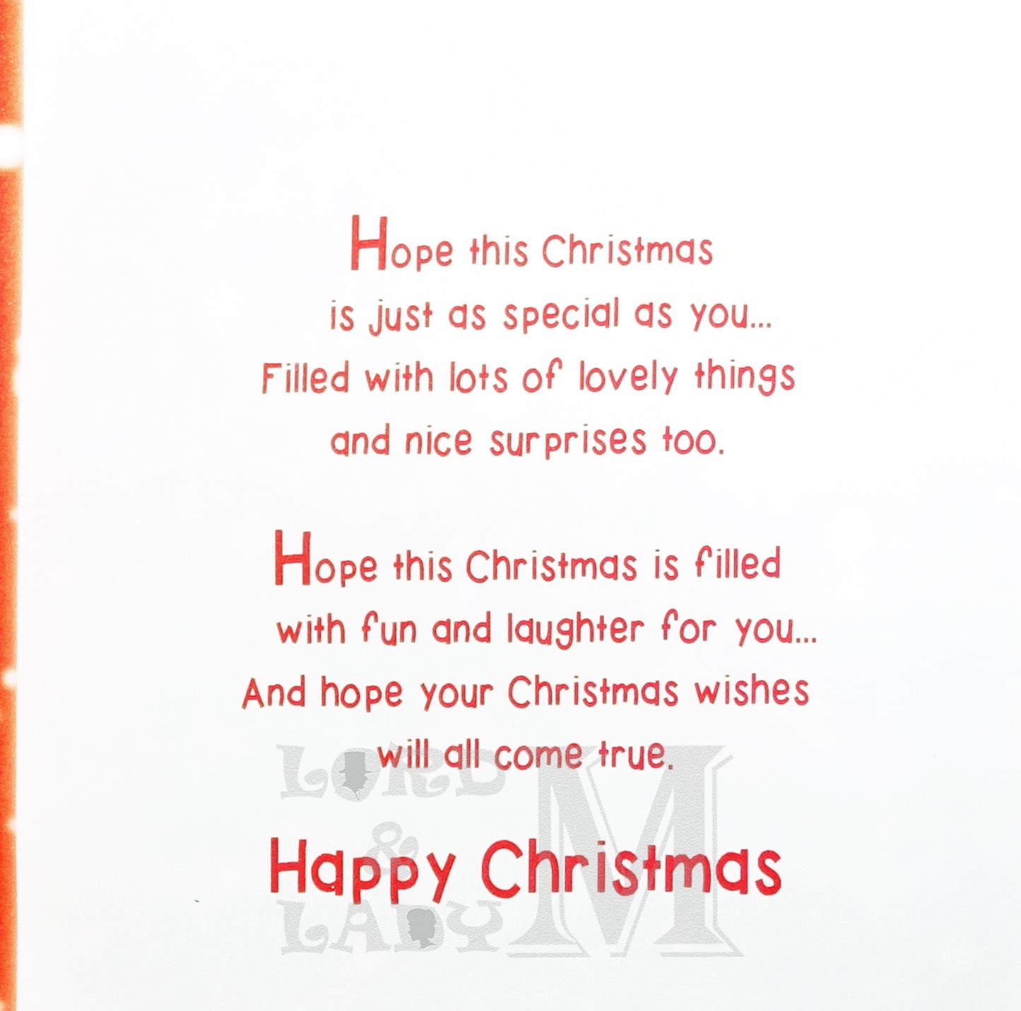 25cm - Christmas Hugs ... - Lge Letter - DGC