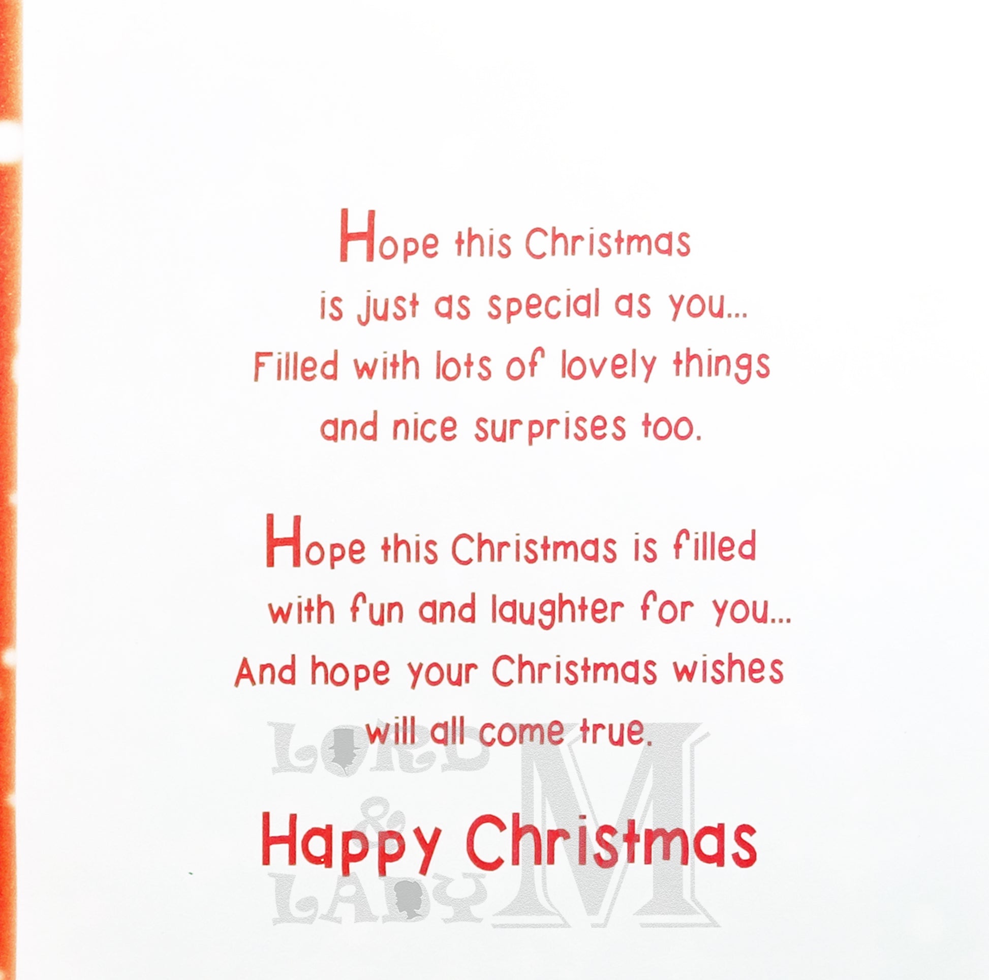 25cm - Christmas Hugs ... - Lge Letter - DGC