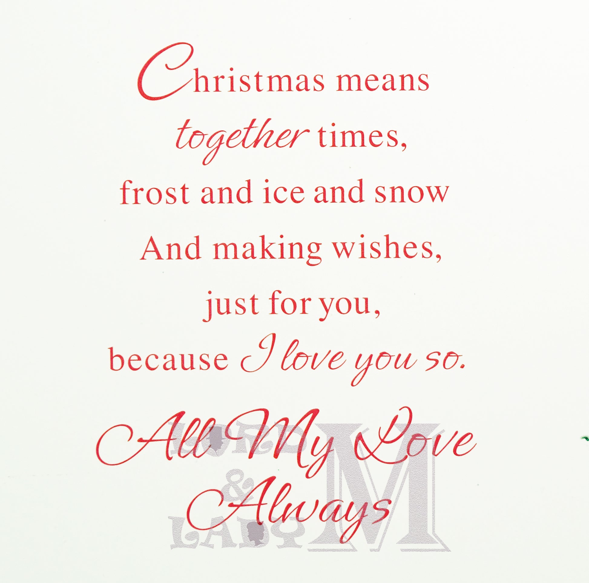 23cm - At Christmas For The Man In My Life - DGC