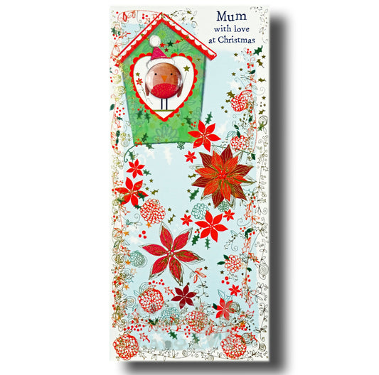 22cm - Mum With Love At Christmas - Robin - OH