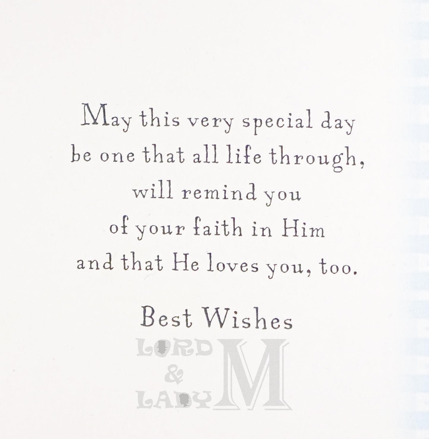 18cm - For You, Son, On Your First Communion - BG