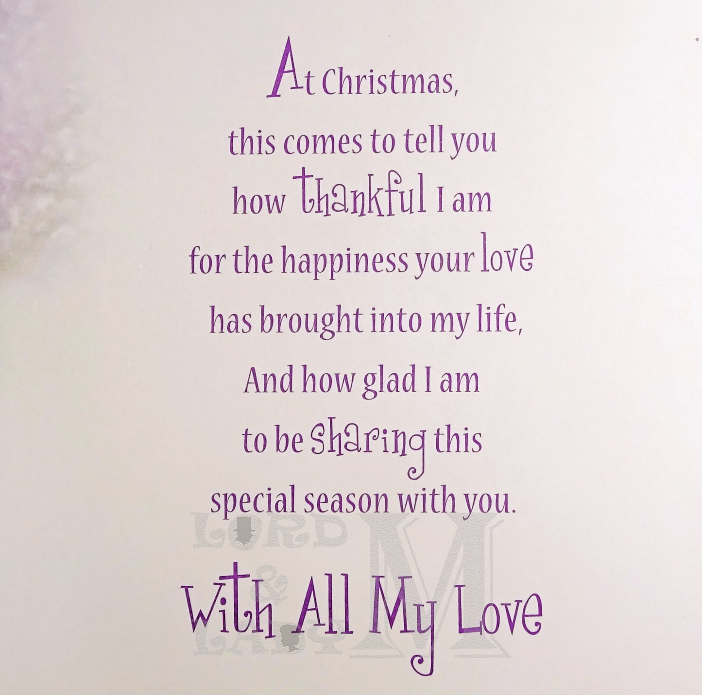23cm - To My Special Partner Happy Christmas - E