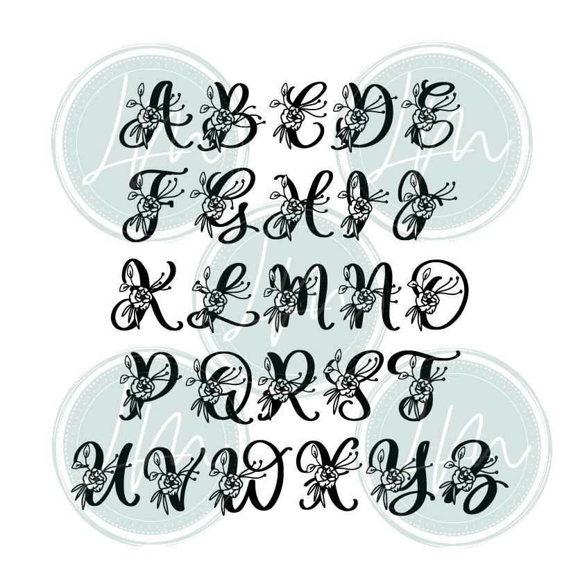 Initial Monogram Vinyl Sticker Decal Box Mug Book Shelf Storage Label - Various Sizes