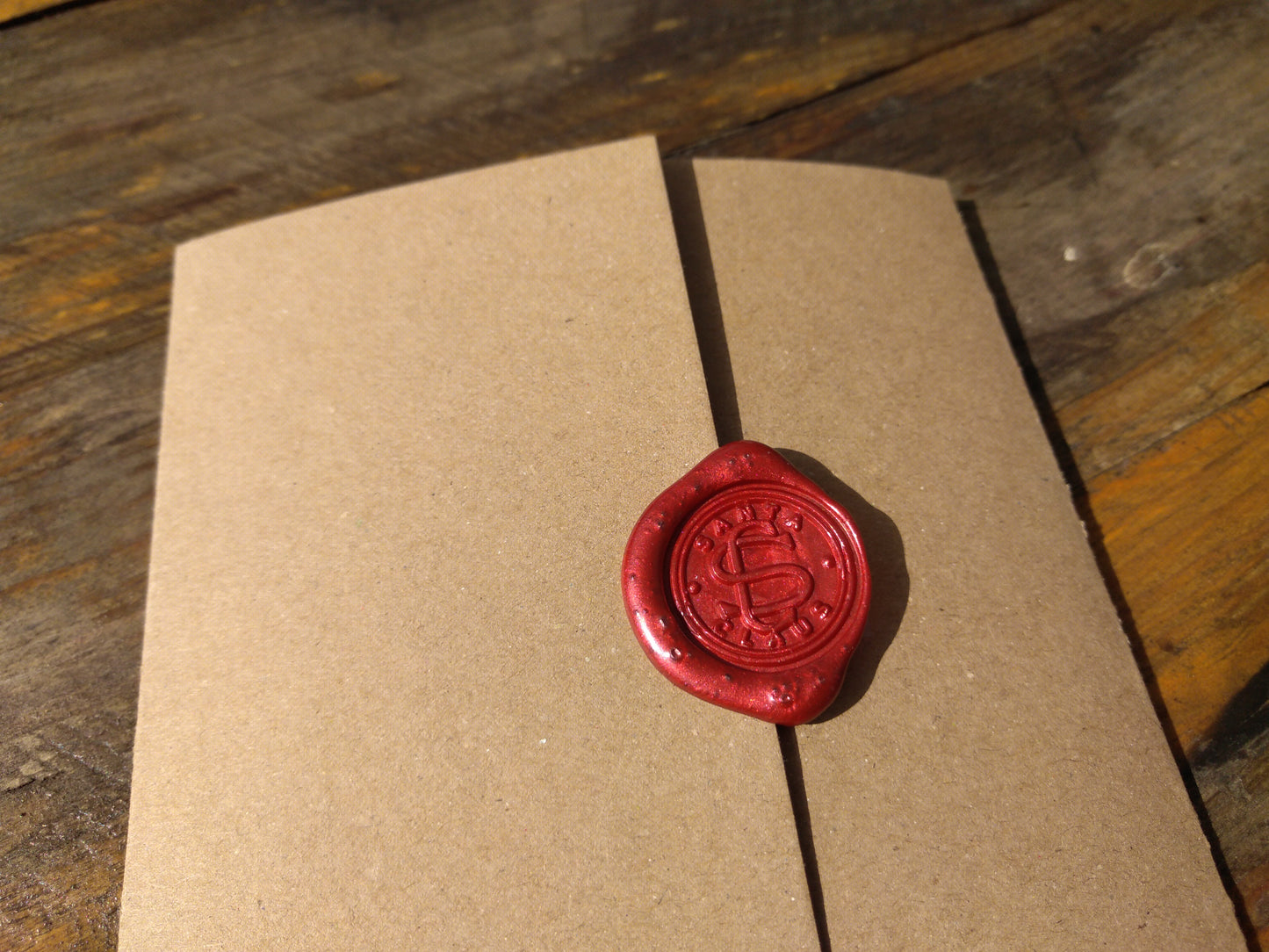 13cm - Personalised Letter From Santa - Kraft Xmas Lines