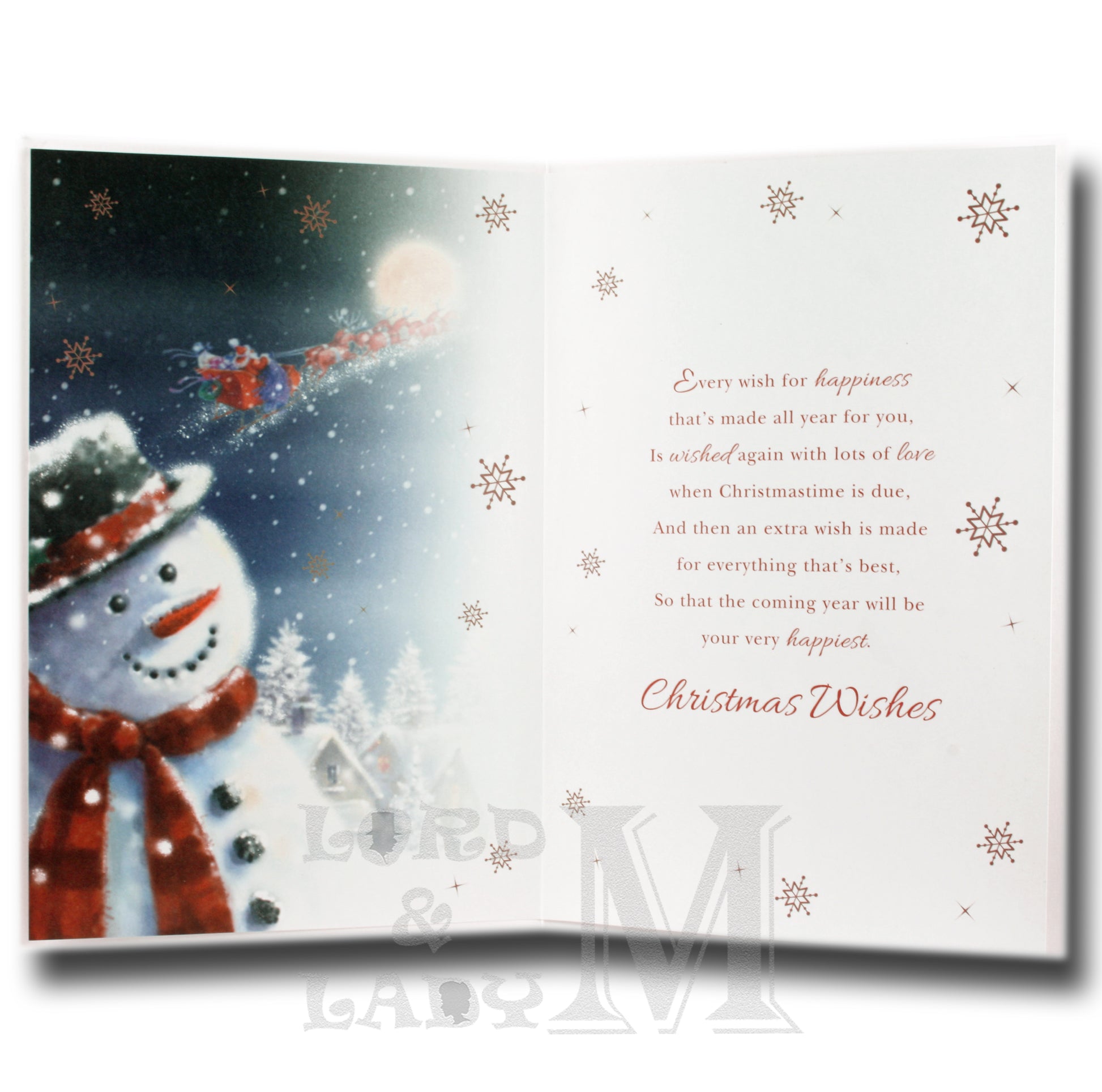 23cm - To A Special Son & Wife - Snowman - BGC
