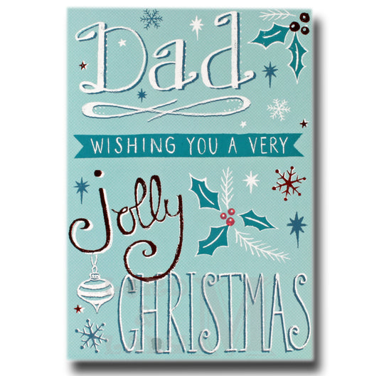22cm - Dad Wishing You A Very Jolly - Lge Let - OH
