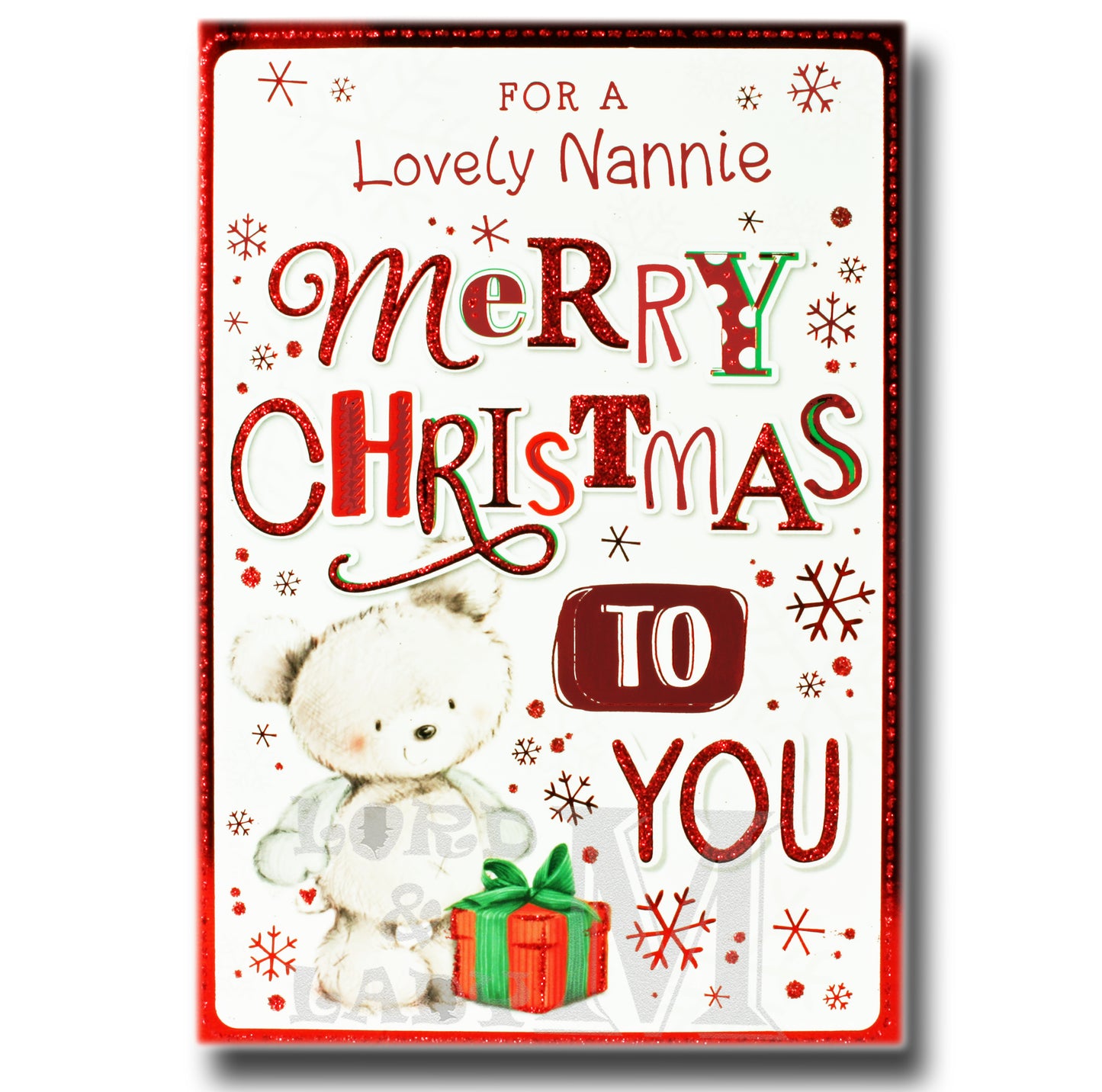 19cm - For A Lovely Nannie Merry Christmas - BGC