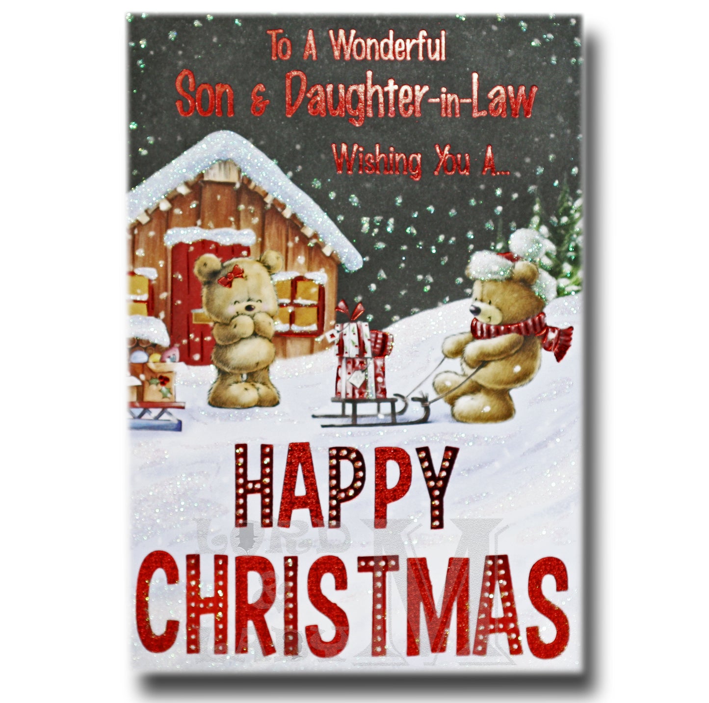 19cm - .. Son & Daughter-in-Law Wishing You ..- BG