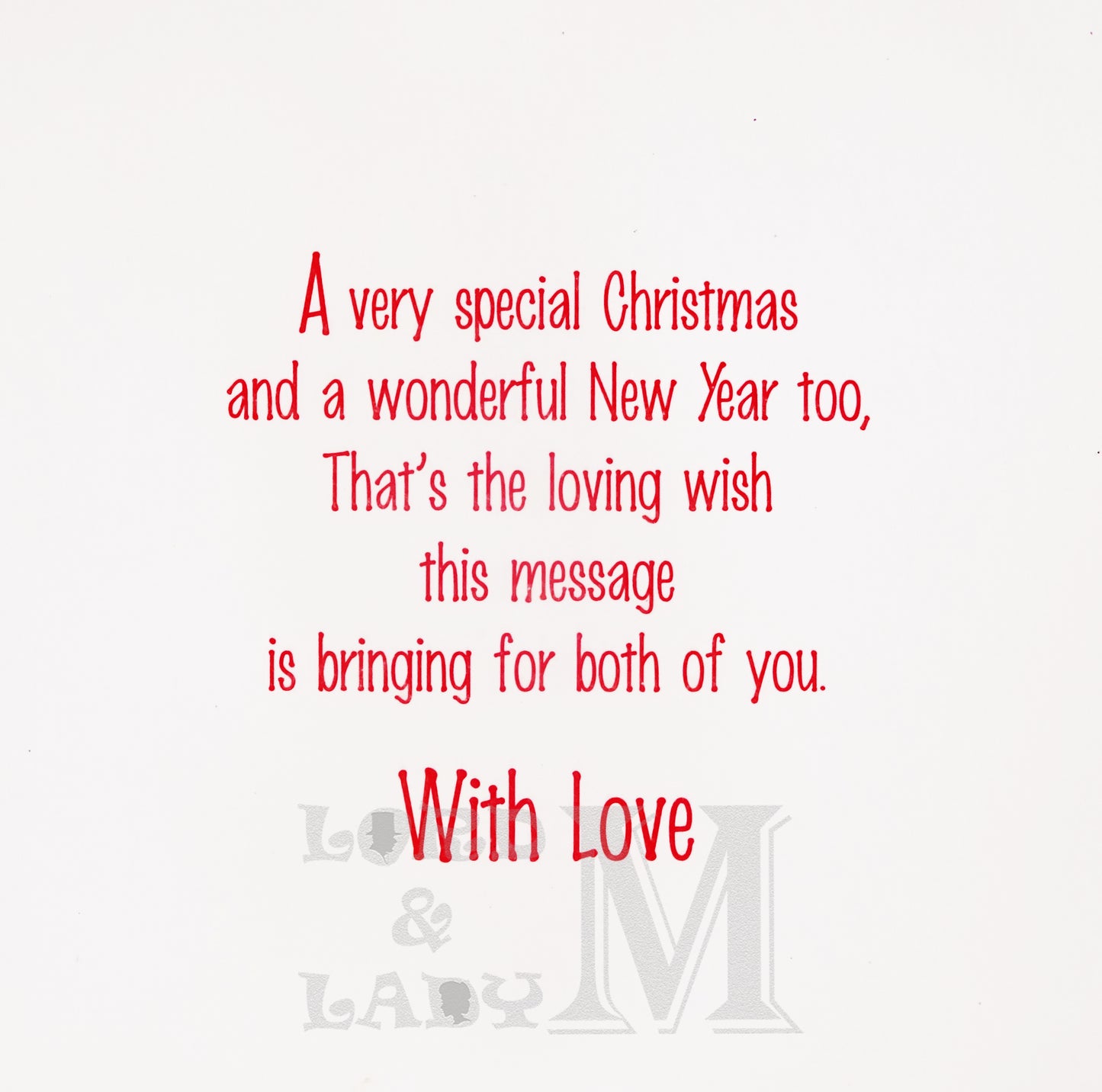 19cm - .. Son & Daughter-in-Law Wishing You ..- BG
