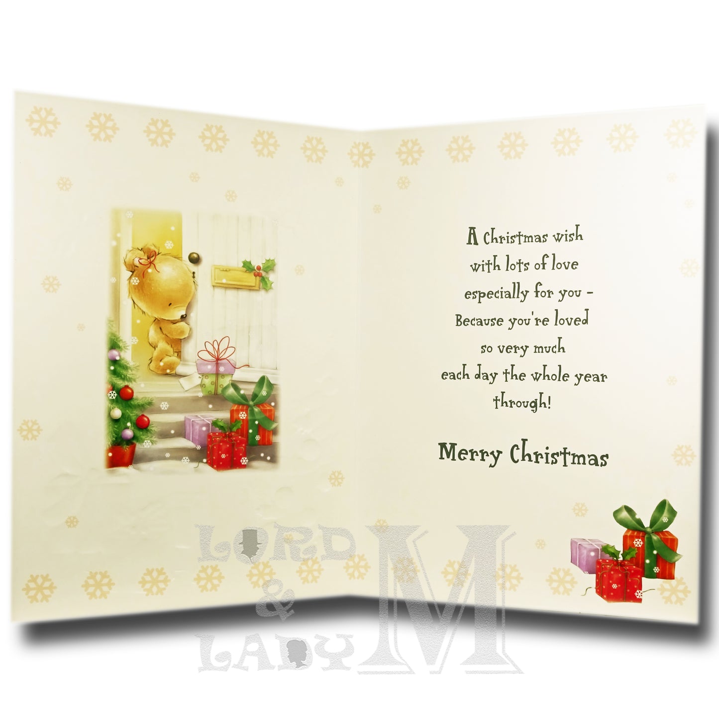 19cm - With Love, Grandma - Bear At Door - BGC