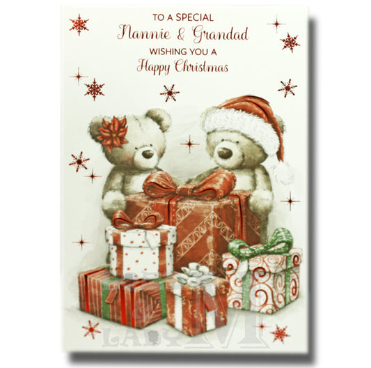 19cm - .. Nannie & Grandad Wishing You A ...- BGC