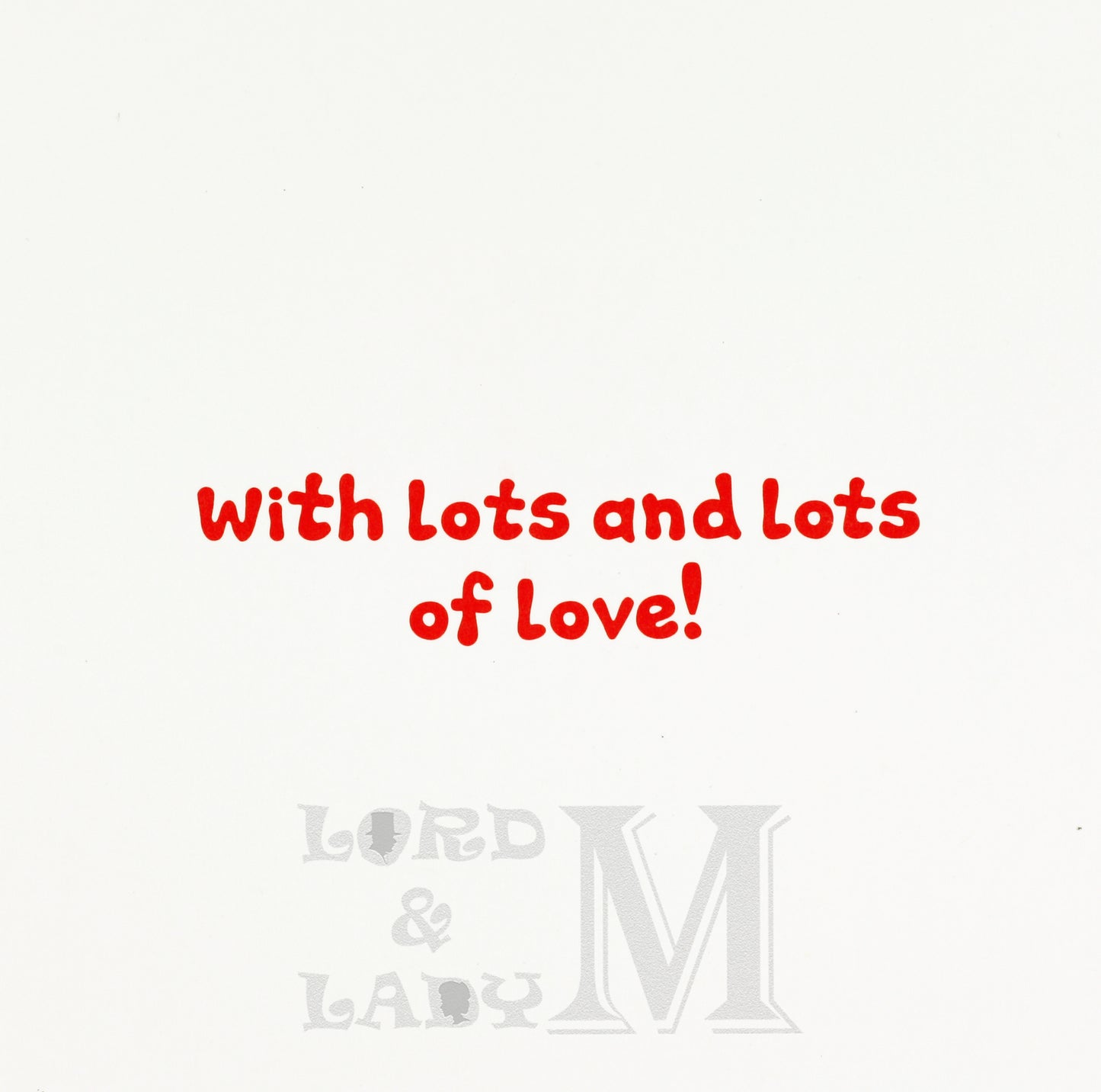 29cm - For My Husband - 2 Images - Lge Let - E