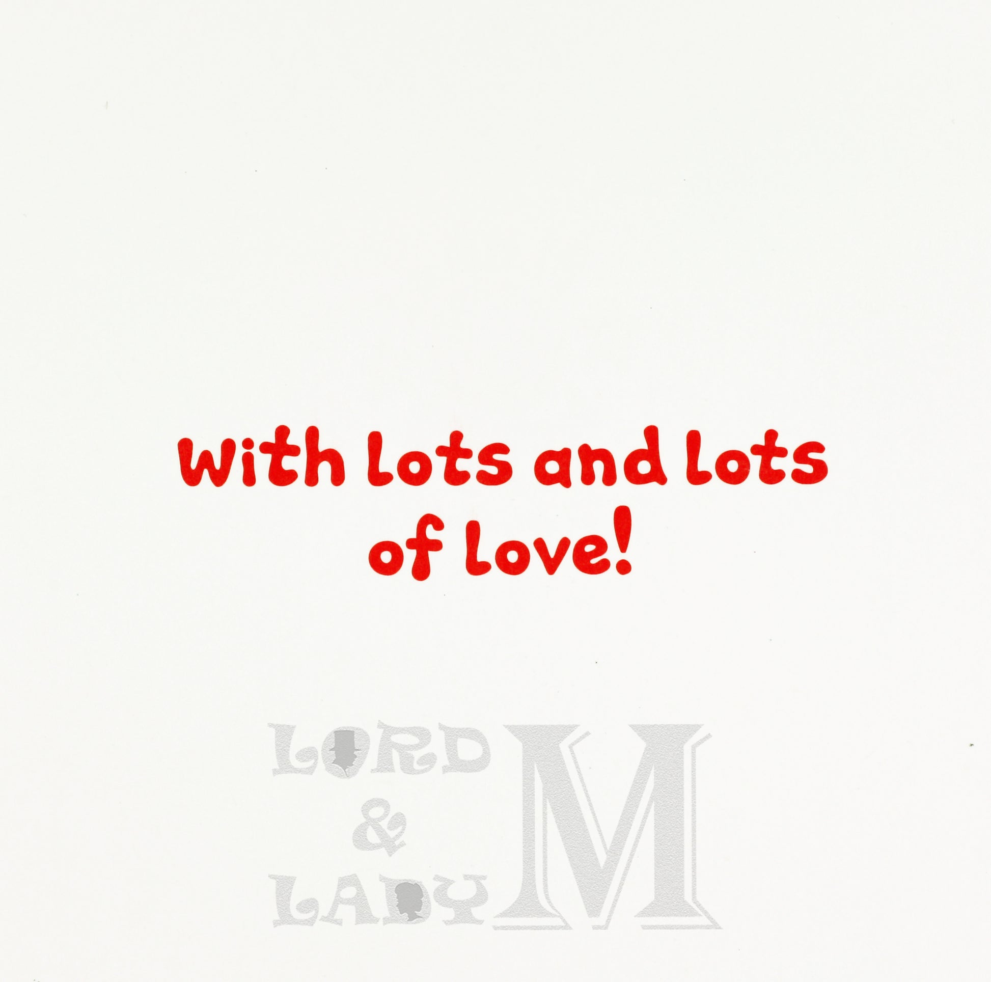 29cm - For My Husband - 2 Images - Lge Let - E