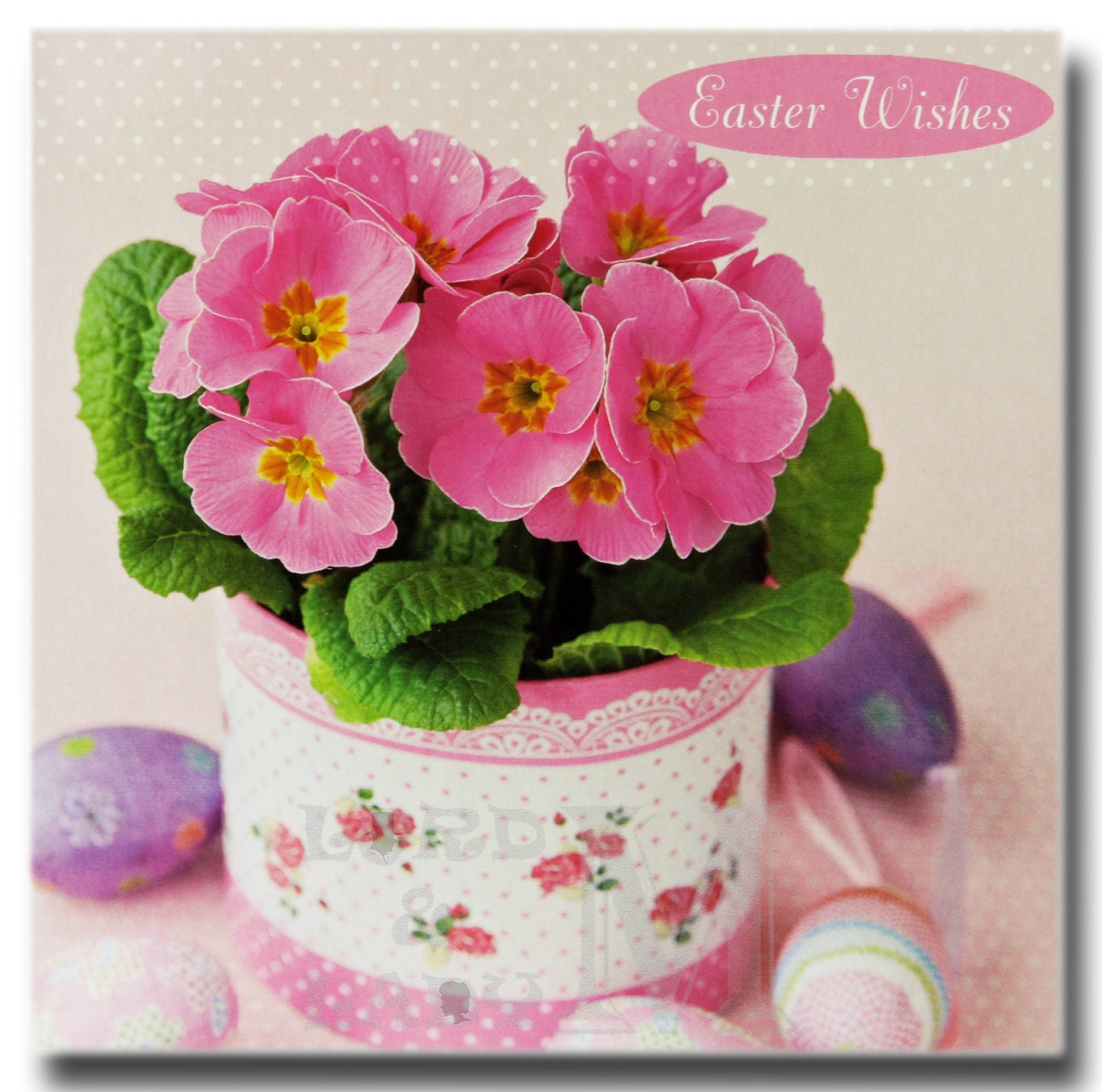13cm - Easter Wishes - Pink Flowers