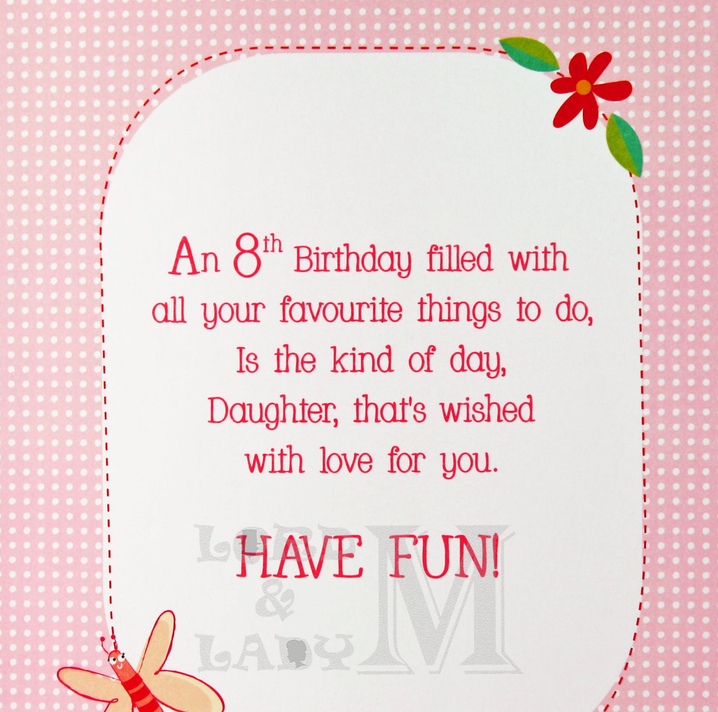 23cm - To A Special Daughter Happy 8th ... - BGC