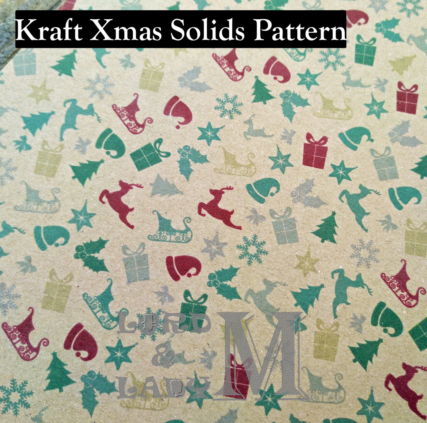 13cm - Personalised Letter From Santa - Kraft Xmas Solids