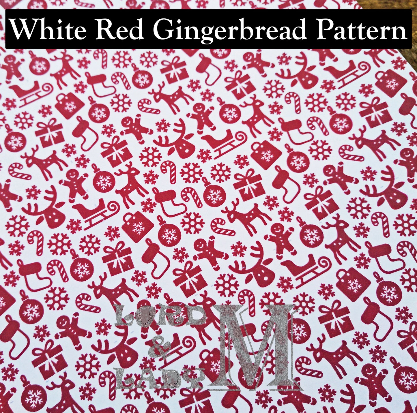 13cm - Personalised Letter From Santa - White Red Gingerbread