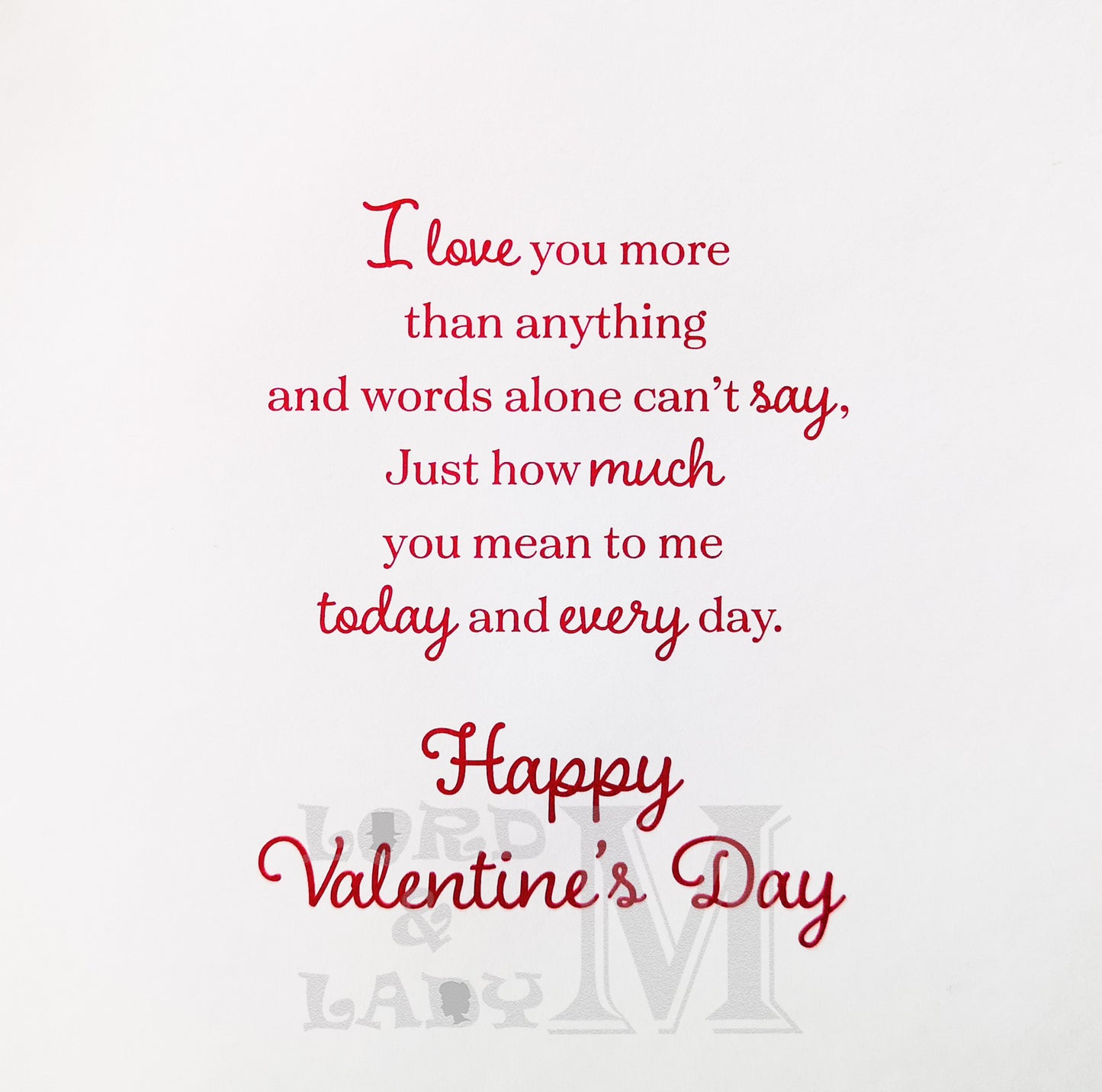 19cm - .. To The Woman In My Life - Hearts - BGC