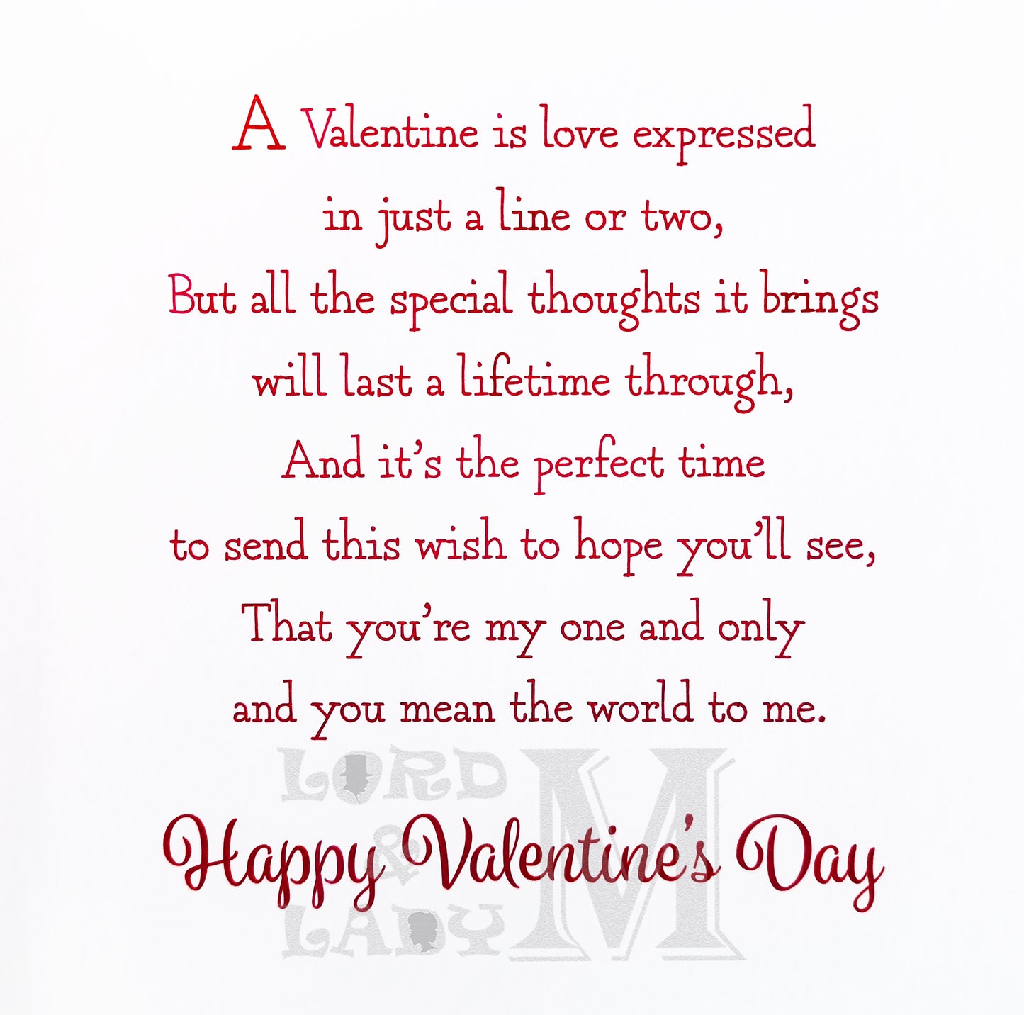 23cm - .. To The Man In My Life - Bear Rose - BGC
