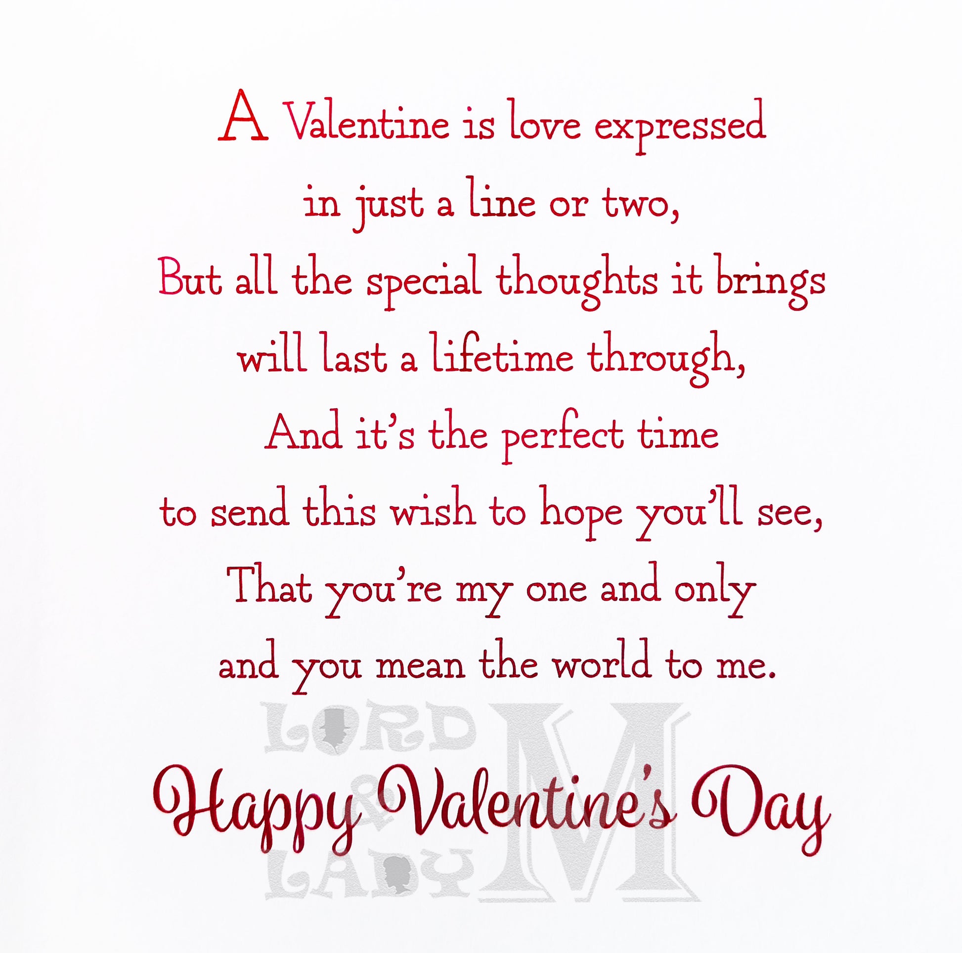 23cm - .. To The Man In My Life - Bear Rose - BGC