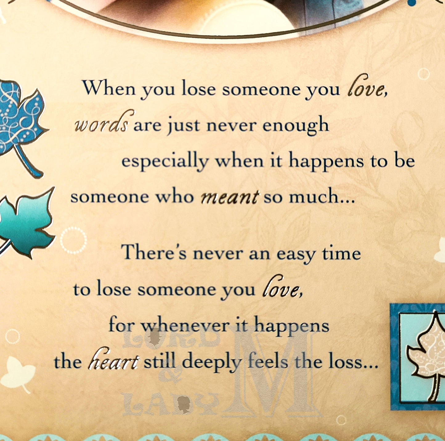 23cm - With Deepest Sympathy When You Love ... - E