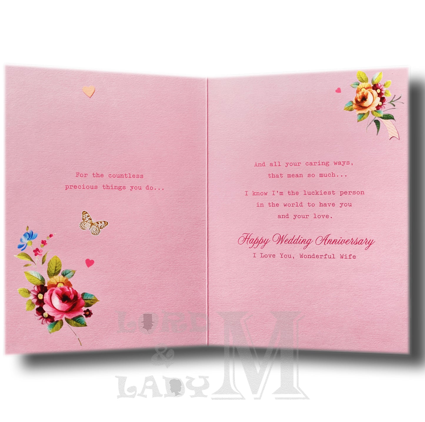 19cm - Happy Anniversary To My Beautiful Wife - E