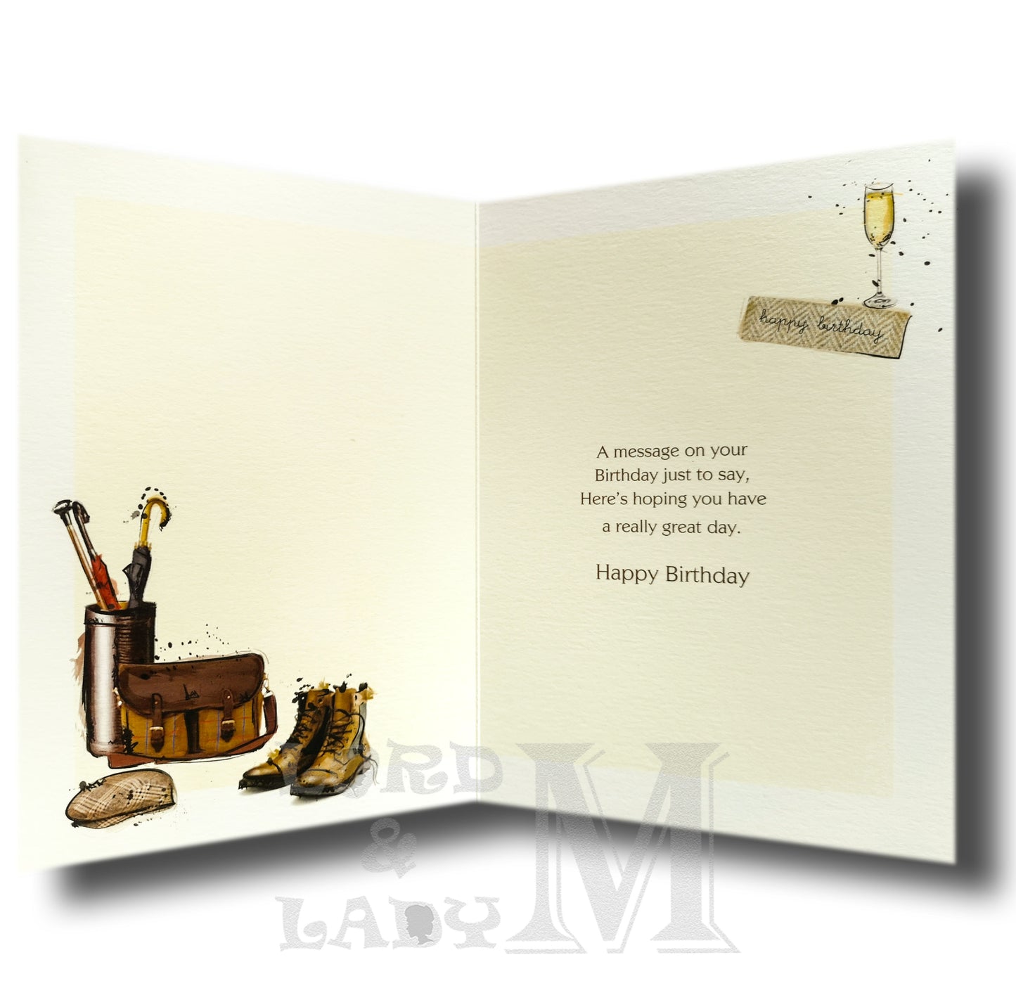21cm - Hip Hip Hooray Happy Birthday - Tweed - E