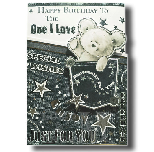 25cm - .. One I Love - Bear In Pocket - Lge - BGC