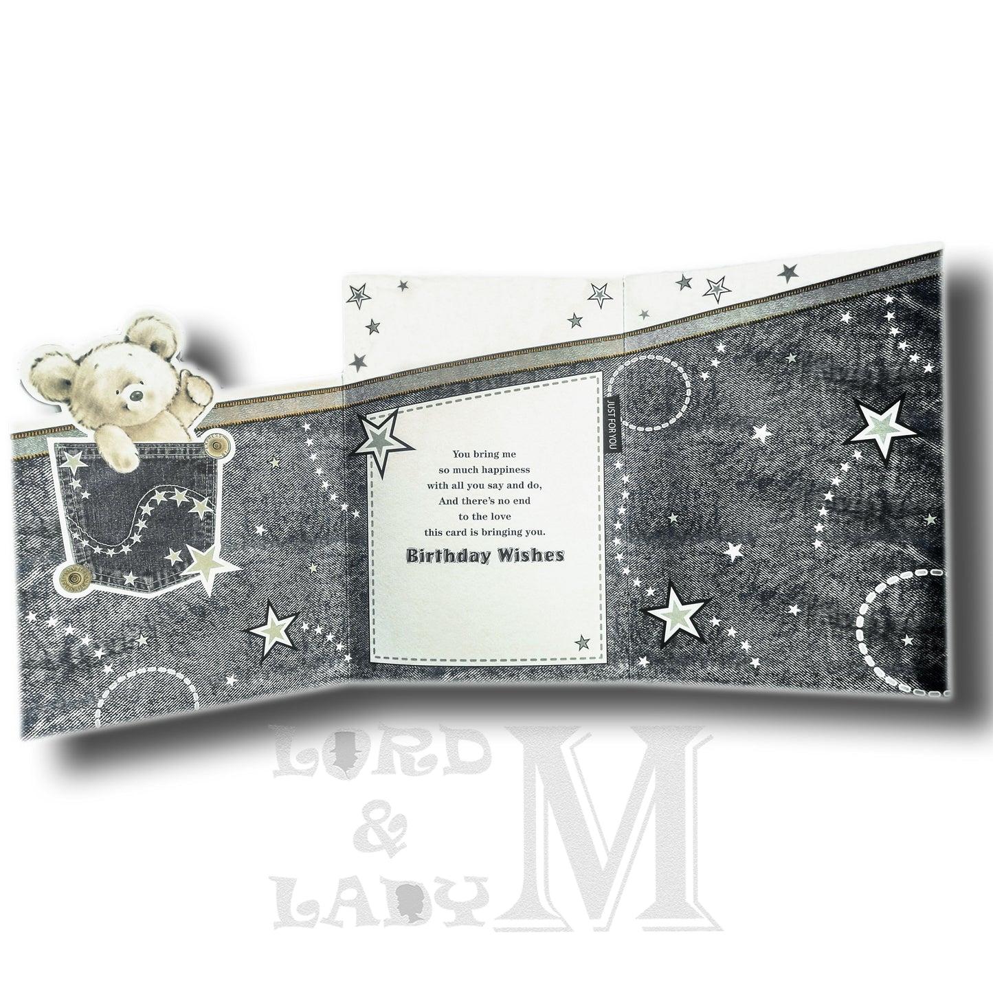 25cm - .. One I Love - Bear In Pocket - Lge - BGC