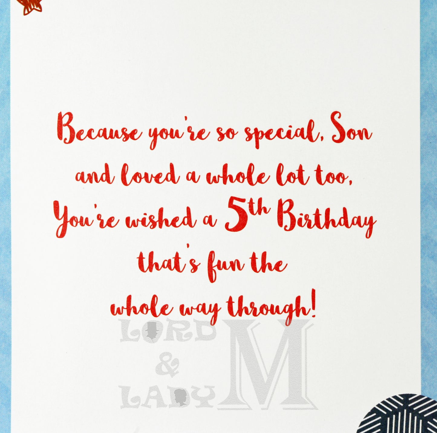 23cm - To A Special Son With Love Look Who's - BGC
