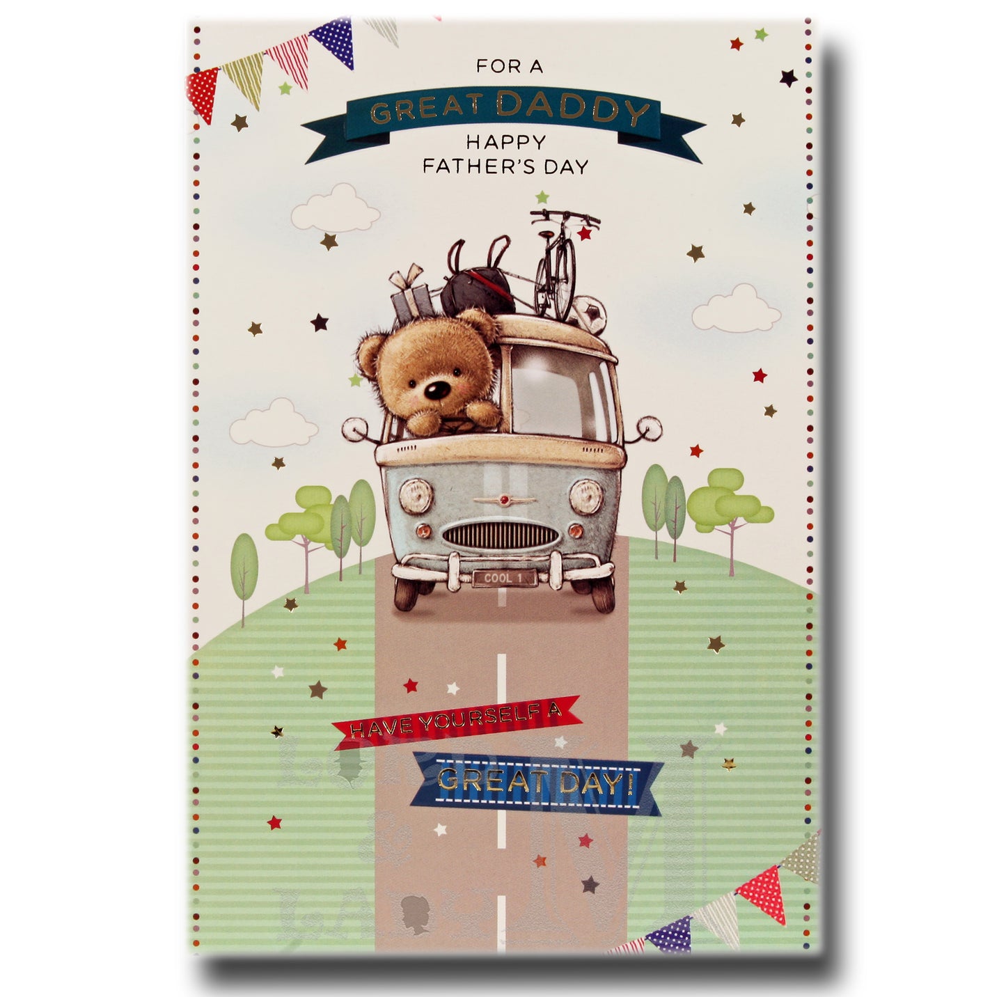 20cm - For A Great Daddy - Campervan Bear - JK