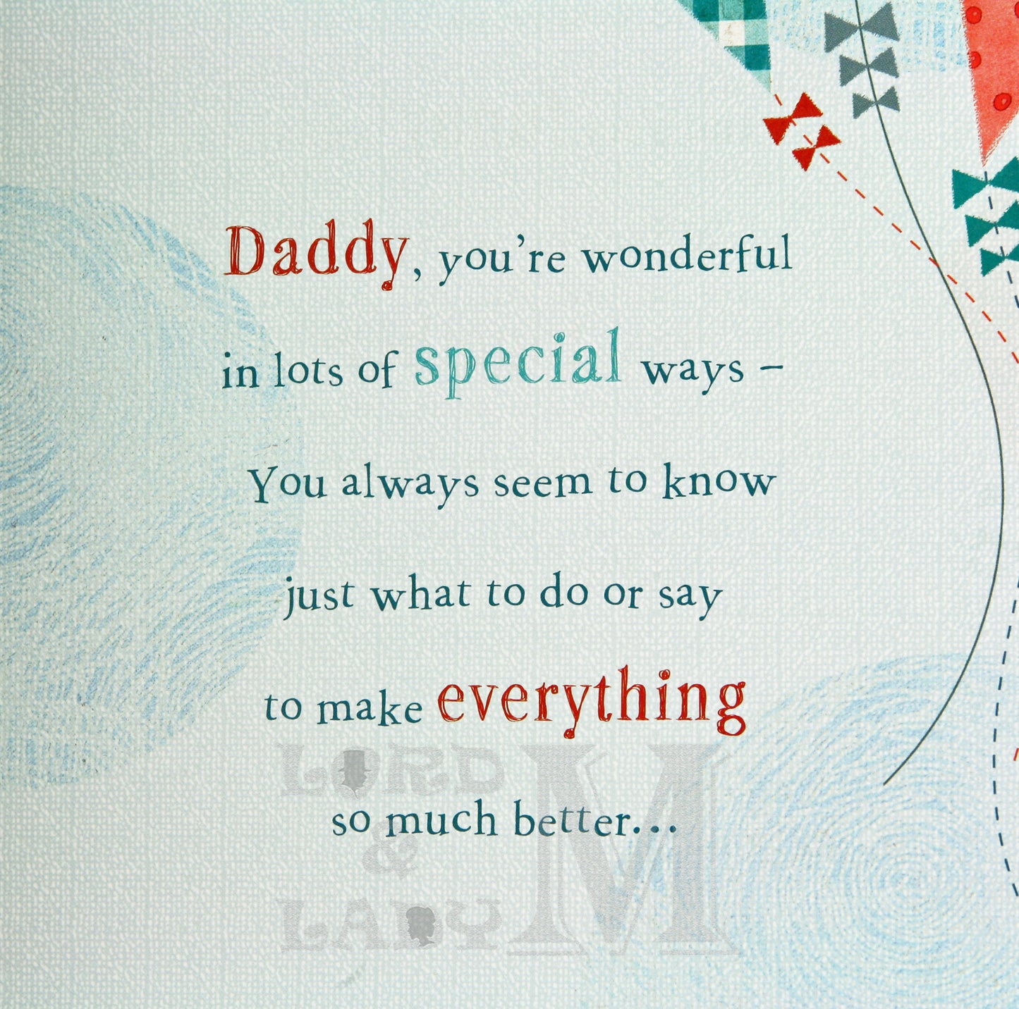 27cm - For An Extra-Special Daddy - Lge Let - JK