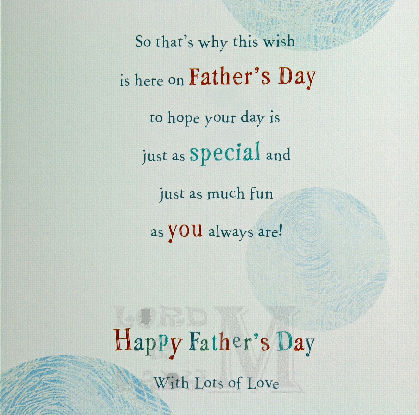 27cm - For An Extra-Special Daddy - Lge Let - JK