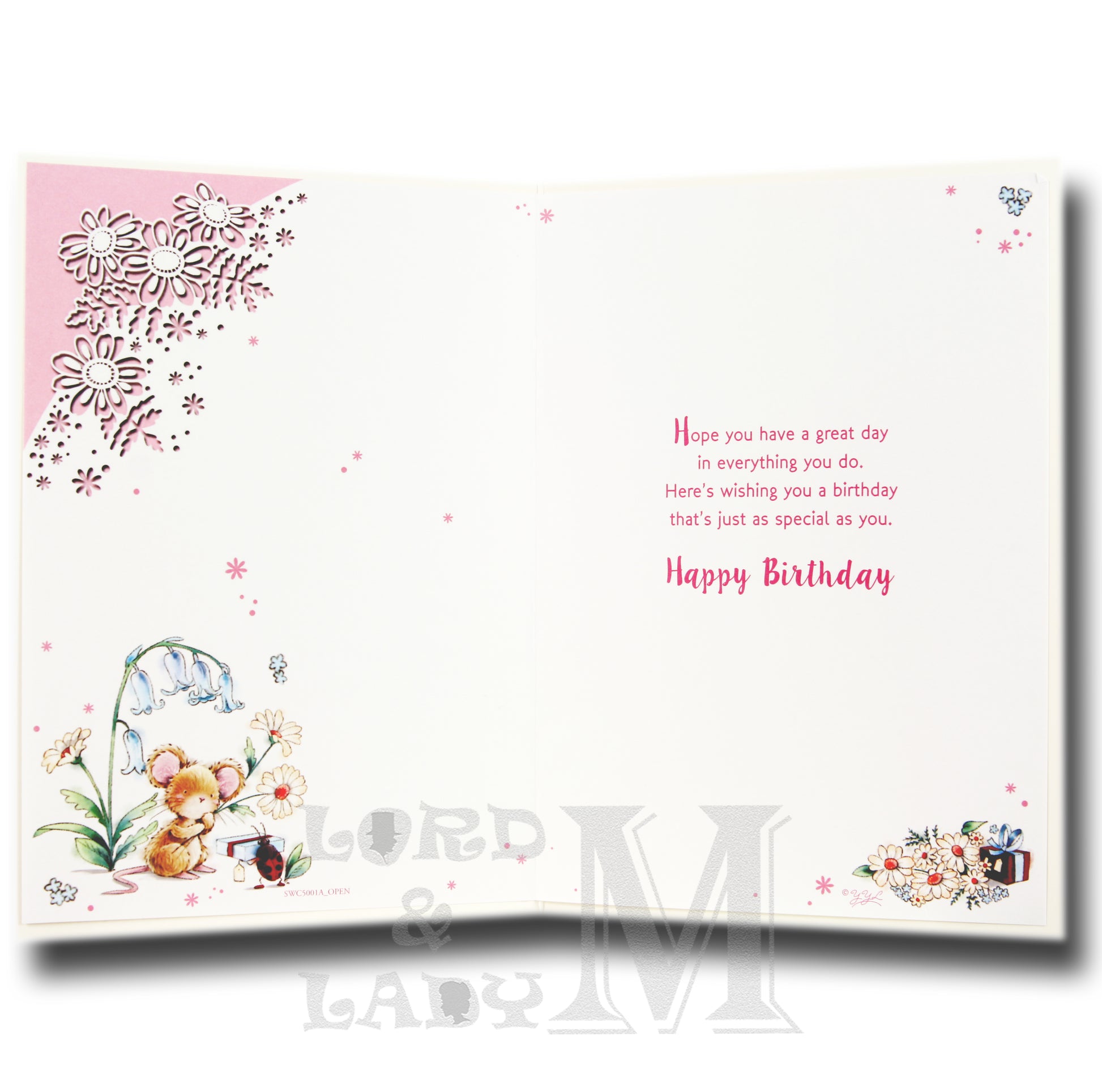 19cm - Happy Birthday To A Dear Aunt - Mouse - JK