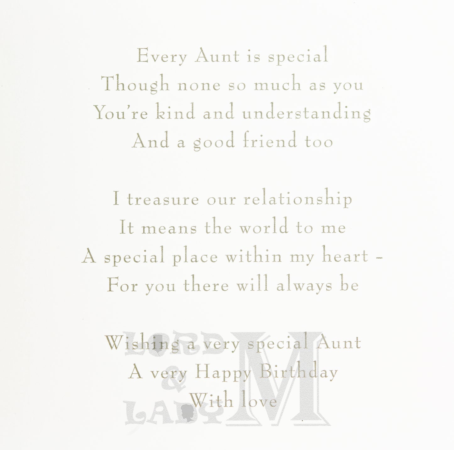 23cm - For My Lovely Aunt Have A Wonderful Day -JK