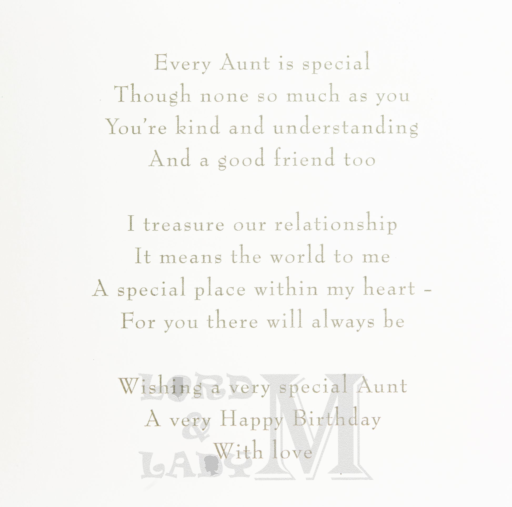 23cm - For My Lovely Aunt Have A Wonderful Day -JK