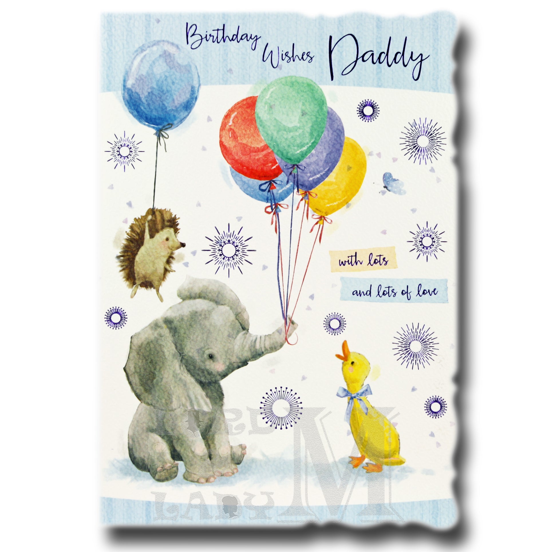 19cm - Birthday Wishes Daddy With Lots And .. - JK