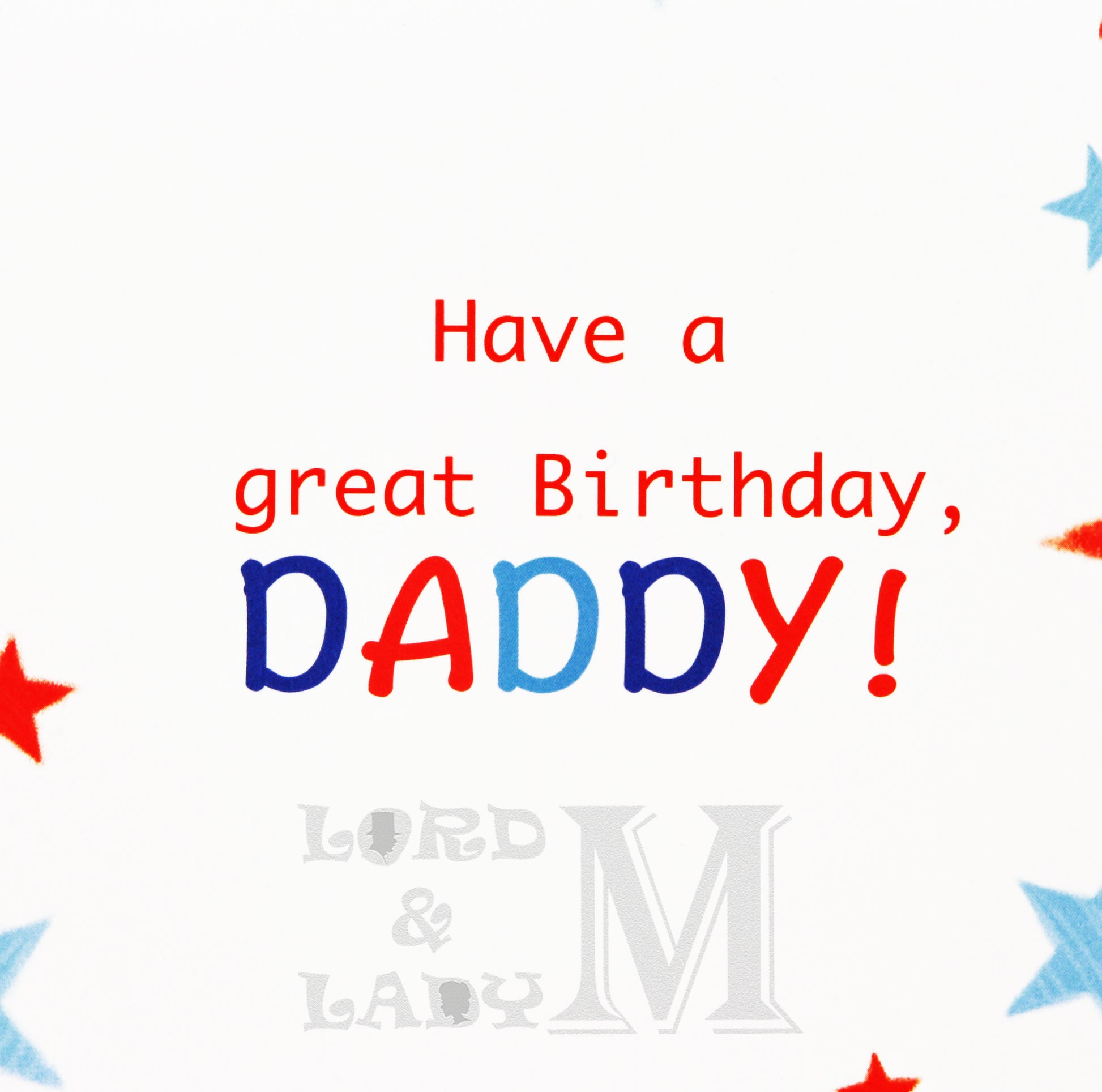 20cm - To The Best Daddy - Red Blue Stars - JK